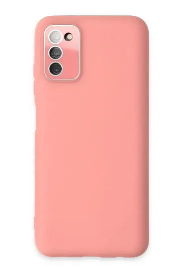Newface Samsung Galaxy A03S Kılıf Lansman Glass Kapak - Pembe resmi
