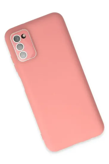 Newface Samsung Galaxy A03S Kılıf Lansman Glass Kapak - Pembe resmi