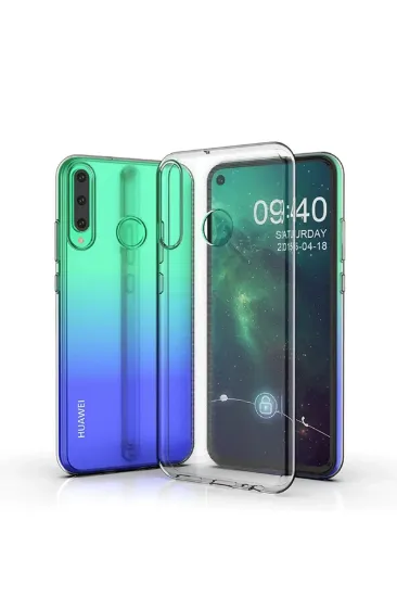 Newface Huawei Y6P Kılıf Lüx Şeffaf Silikon - Şeffaf resmi