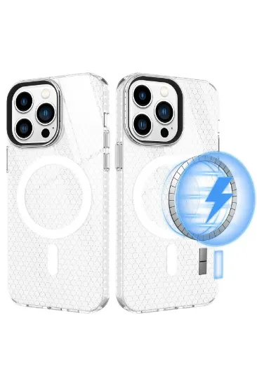Newface iPhone 13 Pro Max Kılıf Beta Magneticsafe Silikon - Şeffaf resmi