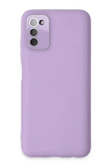 Newface Samsung Galaxy A03S Kılıf Lansman Glass Kapak - Lila resmi