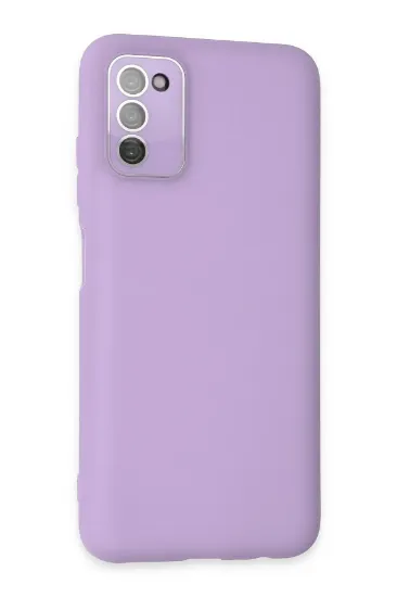 Newface Samsung Galaxy A03S Kılıf Lansman Glass Kapak - Lila resmi