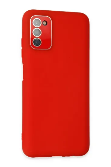 Newface Samsung Galaxy A03S Kılıf Lansman Glass Kapak - Kırmızı resmi