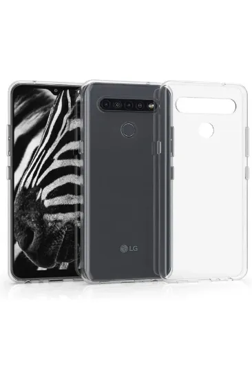 Newface LG K41S Kılıf Lüx Şeffaf Silikon - Şeffaf resmi