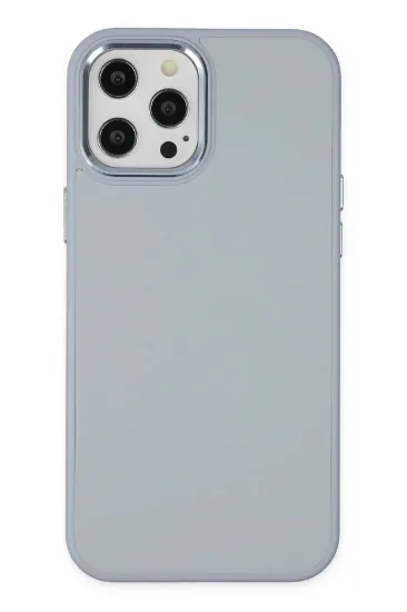 Newface iPhone 12 Pro Max Kılıf Asya Deri Silikon - Sierra Blue resmi