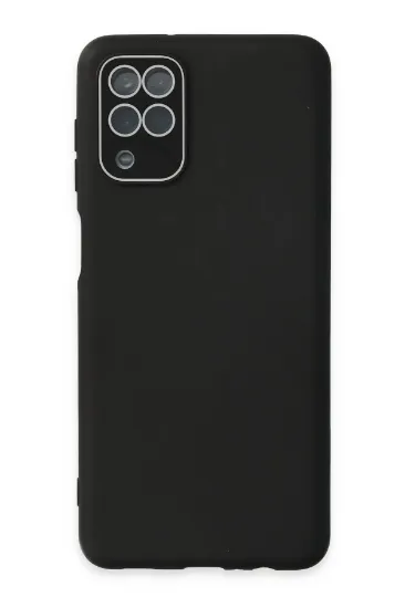 Newface Samsung Galaxy A22 Kılıf Lansman Glass Kapak - Siyah resmi