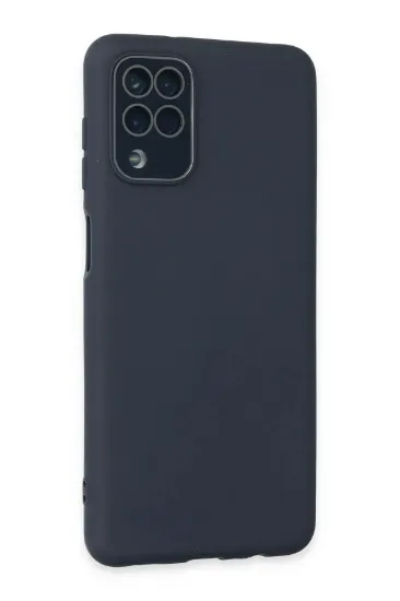 Newface Samsung Galaxy A22 Kılıf Lansman Glass Kapak - Lacivert resmi