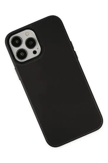 Newface iPhone 13 Pro Kılıf Asya Deri Silikon - Siyah resmi