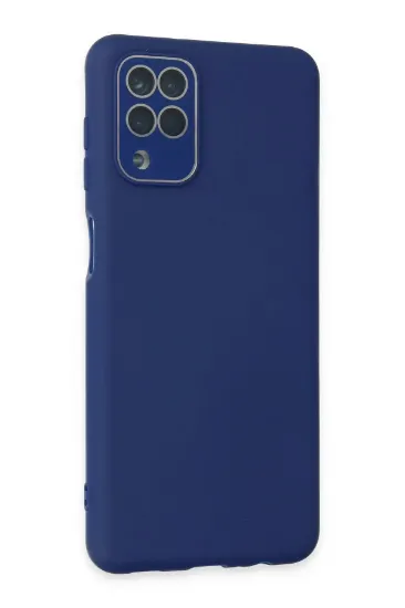 Newface Samsung Galaxy A22 Kılıf Lansman Glass Kapak - Sky Blue resmi