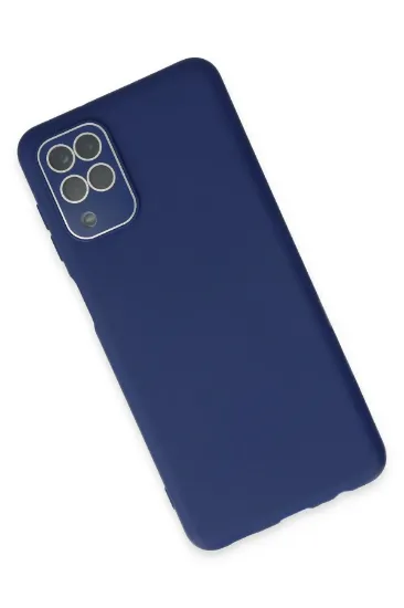 Newface Samsung Galaxy A22 Kılıf Lansman Glass Kapak - Sky Blue resmi