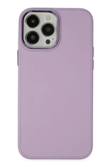 Newface iPhone 13 Pro Max Kılıf Asya Deri Silikon - Lila resmi