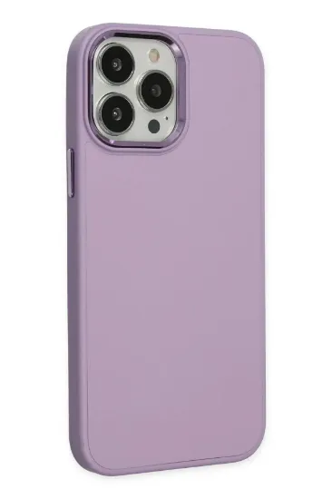 Newface iPhone 13 Pro Max Kılıf Asya Deri Silikon - Lila resmi