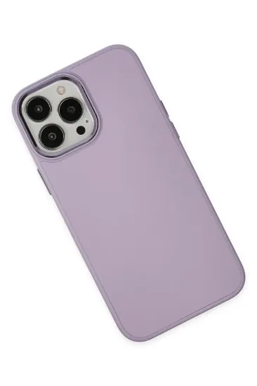 Newface iPhone 13 Pro Max Kılıf Asya Deri Silikon - Lila resmi