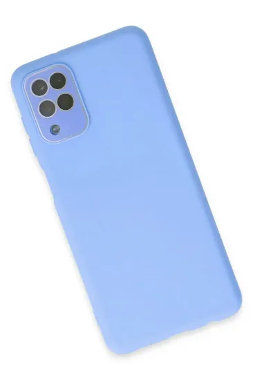 Newface Samsung Galaxy A22 Kılıf Lansman Glass Kapak - Mavi resmi