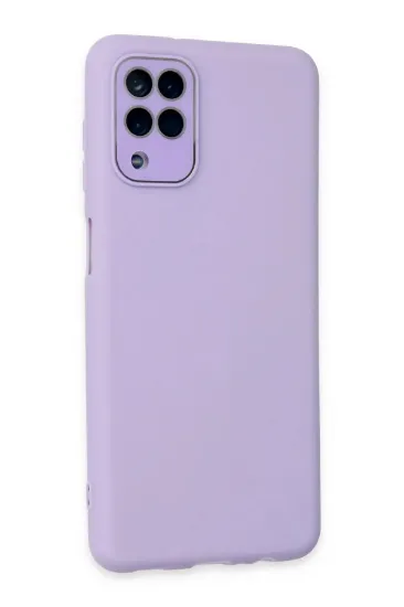 Newface Samsung Galaxy A22 Kılıf Lansman Glass Kapak - Lila resmi
