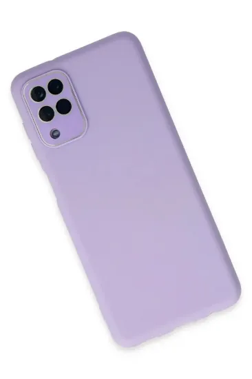 Newface Samsung Galaxy A22 Kılıf Lansman Glass Kapak - Lila resmi