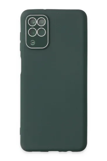 Newface Samsung Galaxy A22 Kılıf Lansman Glass Kapak - Koyu Yeşil resmi