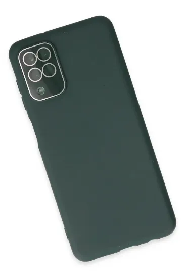 Newface Samsung Galaxy A22 Kılıf Lansman Glass Kapak - Koyu Yeşil resmi