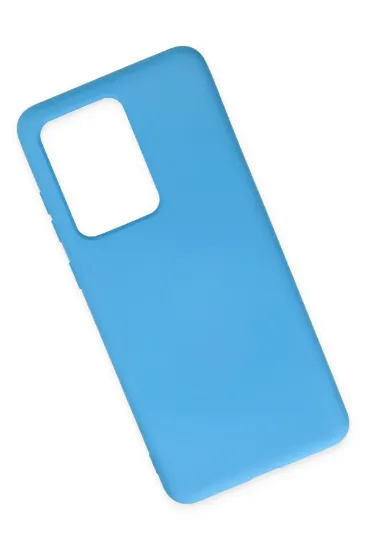 Newface Samsung Galaxy S20 Ultra Kılıf Nano içi Kadife Silikon - Mavi resmi