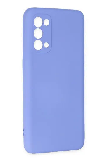 Newface Oppo Reno 5 Kılıf Nano içi Kadife Silikon - Lila resmi