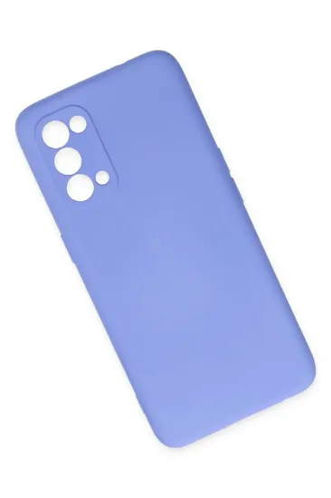 Newface Oppo Reno 5 Kılıf Nano içi Kadife Silikon - Lila resmi