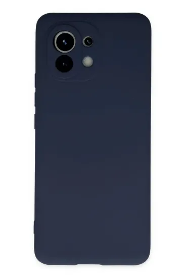 Newface Xiaomi Mi 11 Kılıf Nano içi Kadife Silikon - Lacivert resmi
