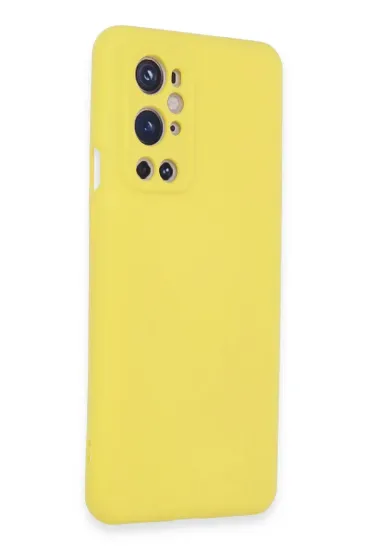 Newface One Plus 9 Pro Kılıf Nano içi Kadife Silikon - Sarı resmi