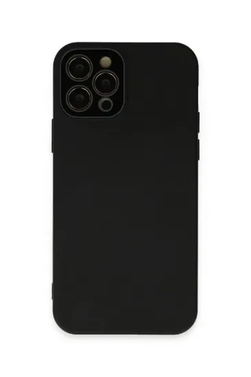 Newface iPhone 12 Pro Kılıf Lansman Glass Kapak - Siyah resmi