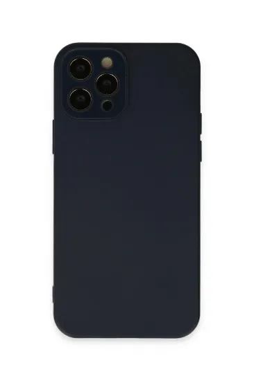 Newface iPhone 12 Pro Kılıf Lansman Glass Kapak - Lacivert resmi
