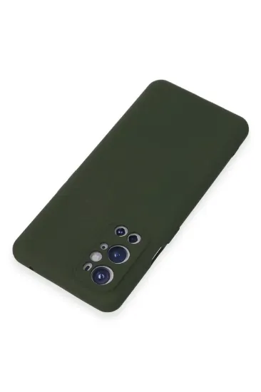 Newface One Plus 9 Pro Kılıf Nano içi Kadife Silikon - Koyu Yeşil resmi