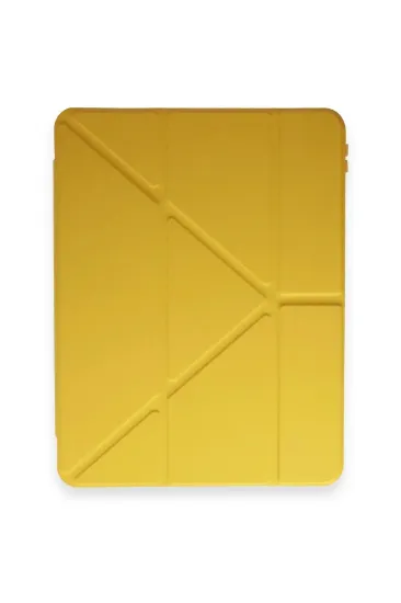 Newface iPad Pro 11 (2018) Kılıf Kalemlikli Mars Tablet Kılıfı - Açık Sarı resmi