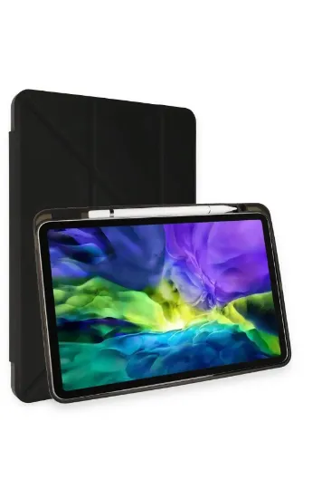 Newface iPad Pro 11 (2018) Kılıf Kalemlikli Mars Tablet Kılıfı - Siyah resmi