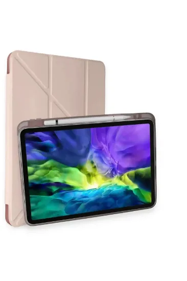 Newface iPad Pro 11 (2018) Kılıf Kalemlikli Mars Tablet Kılıfı - Rose Gold resmi