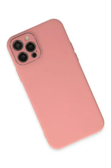 Newface iPhone 12 Pro Kılıf Lansman Glass Kapak - Pembe resmi