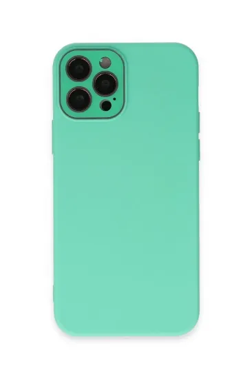 Newface iPhone 12 Pro Kılıf Lansman Glass Kapak - Turkuaz resmi