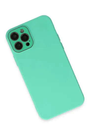 Newface iPhone 12 Pro Kılıf Lansman Glass Kapak - Turkuaz resmi