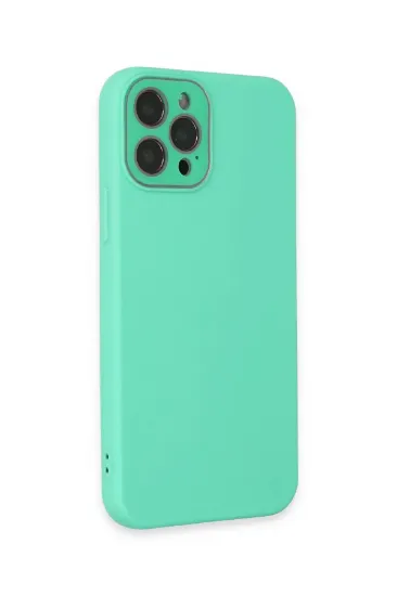 Newface iPhone 12 Pro Kılıf Lansman Glass Kapak - Turkuaz resmi