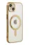 Newface iPhone 14 Plus Kılıf Magneticsafe Lazer Silikon - Gold resmi