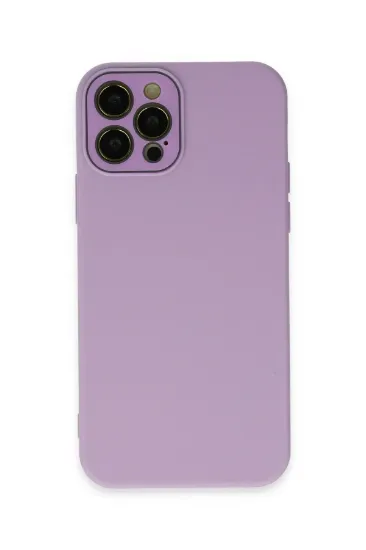 Newface iPhone 12 Pro Kılıf Lansman Glass Kapak - Lila resmi
