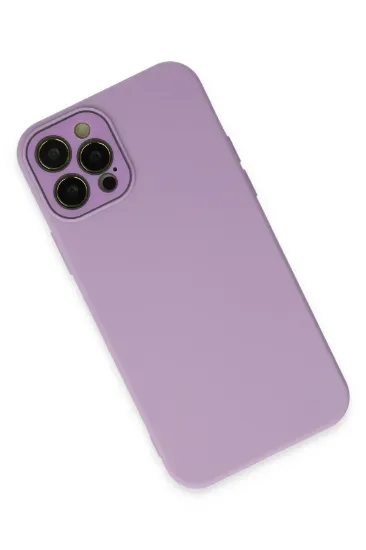 Newface iPhone 12 Pro Kılıf Lansman Glass Kapak - Lila resmi