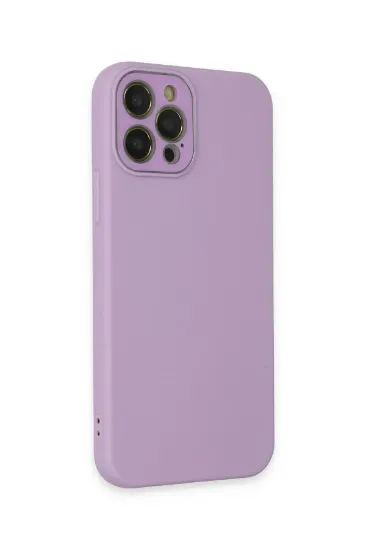 Newface iPhone 12 Pro Kılıf Lansman Glass Kapak - Lila resmi