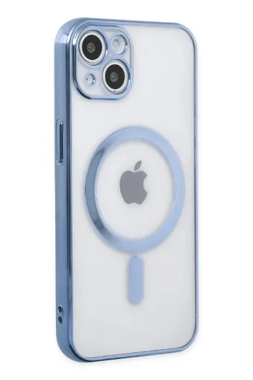 Newface iPhone 14 Plus Kılıf Magneticsafe Lazer Silikon - Sierra Blue resmi