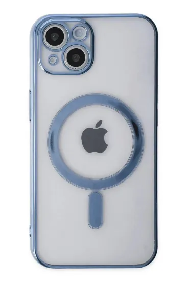 Newface iPhone 14 Plus Kılıf Magneticsafe Lazer Silikon - Sierra Blue resmi