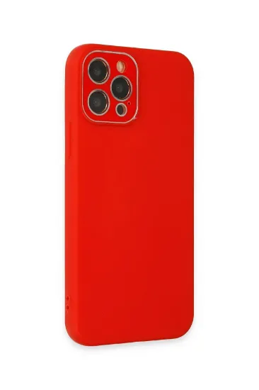 Newface iPhone 12 Pro Kılıf Lansman Glass Kapak - Kırmızı resmi