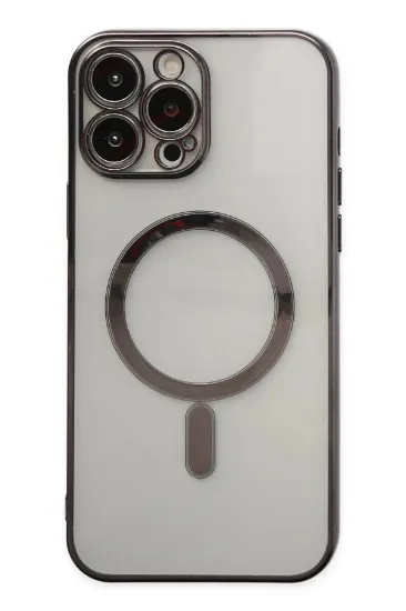 Newface iPhone 14 Pro Kılıf Magneticsafe Lazer Silikon - Siyah resmi