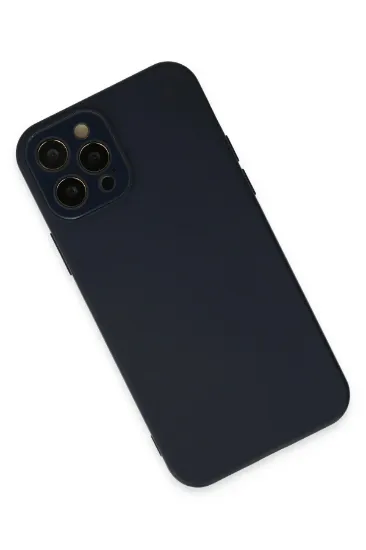 Newface iPhone 12 Pro Max Kılıf Lansman Glass Kapak - Lacivert resmi