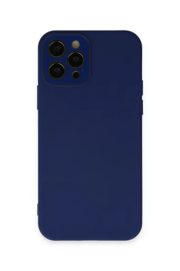 Newface iPhone 12 Pro Max Kılıf Lansman Glass Kapak - Sky Blue resmi