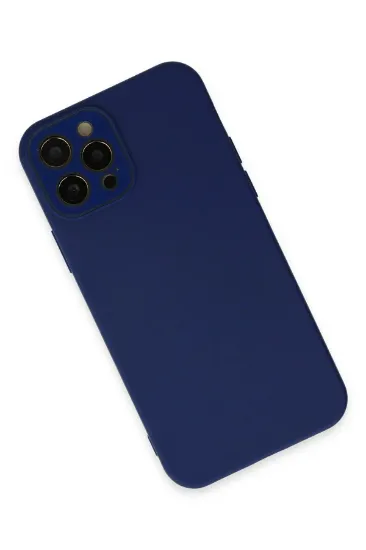 Newface iPhone 12 Pro Max Kılıf Lansman Glass Kapak - Sky Blue resmi