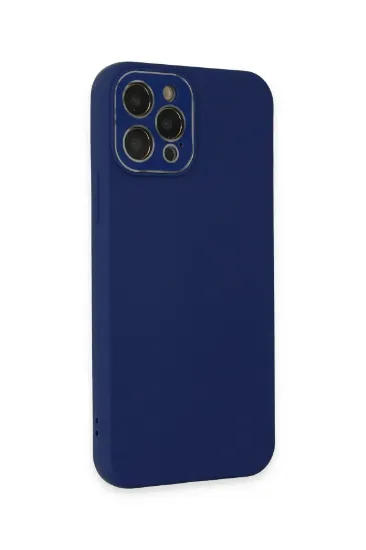 Newface iPhone 12 Pro Max Kılıf Lansman Glass Kapak - Sky Blue resmi