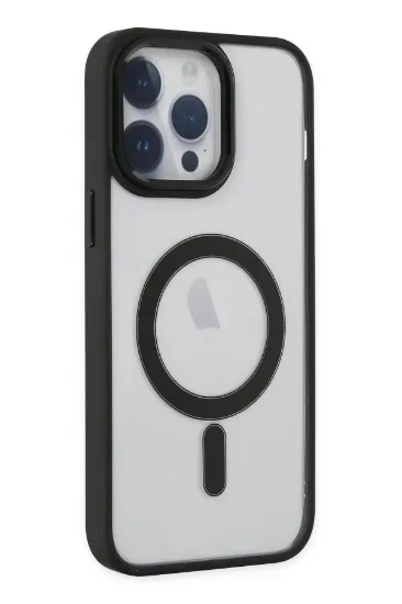 Newface iPhone 14 Pro Kılıf Room Magneticsafe Silikon - Siyah resmi